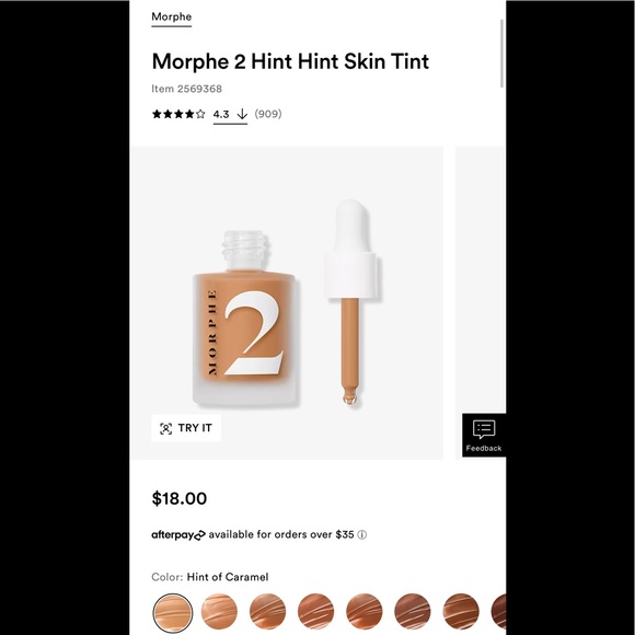 NEW Morphe Hint of Caramel skin tint - Picture 5 of 5